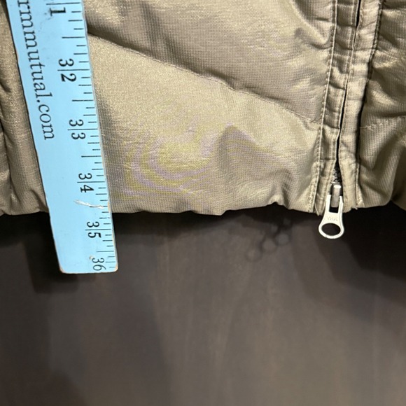 Eddie Bauer Womens Down Parka Puffer Coat Hooded Warm Winter green grey Size L - Picture 5 of 10